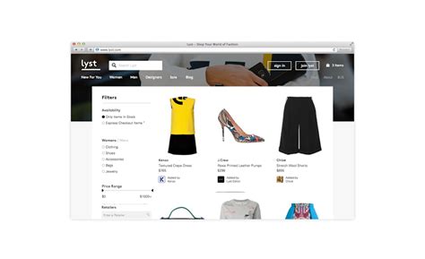 lyst shopping site.